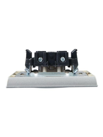 Розетка СП BRITE РСР10-1-0-БрА 10А в сборе без заземл. без защ. шторок алюм. IEK BR-R10-10-K47-F