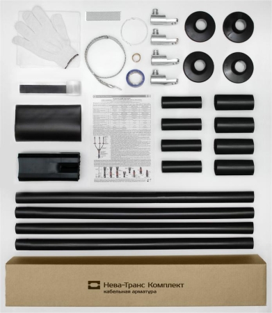 Муфта кабельная концевая наружн. уст. 1кВ 1КНТпН-4х(70-120) с болтов. наконечн. Нева-Транс Комплект 22020097