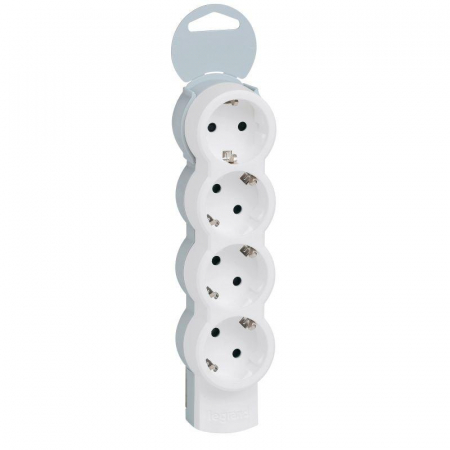 Колодка удлинителя 4-м с заземл. 16А IP20 Стандарт 4х2P+E без кабеля Leg 695009