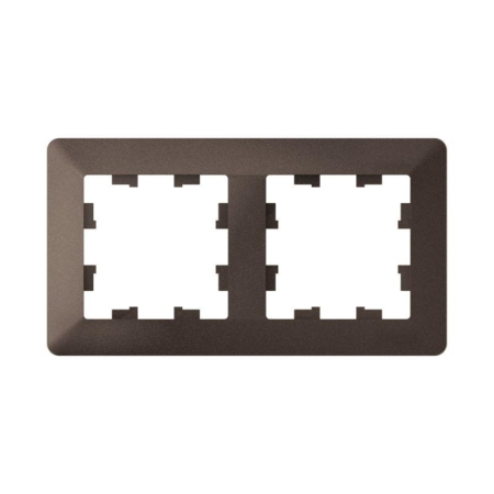 Рамка 2-м AtlasDesign Air мокко/дым. черн. SE ATN220602