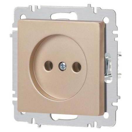 Розетка 1-м СП Accent 6-201-04 16А IP20 250В 2P шампань Intro Б0063663