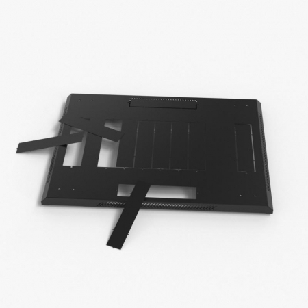 Шкаф напольный TTB-4281-DD-RAL9004 19дюйм 42U 2055х800х1000мм перф. двери черн. Hyperline 392684