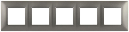 Рамка 5-м Elegance 14-5005-16 для розеток и выключателей титан Эра Б0065821