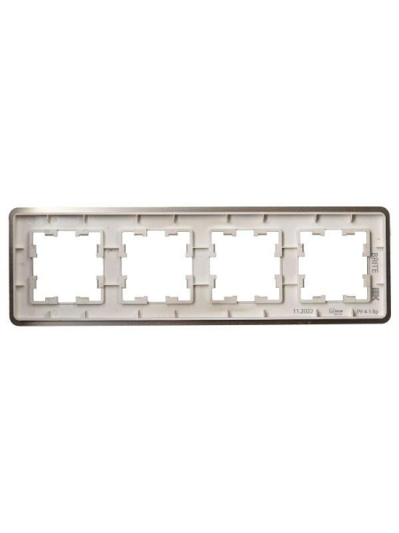 Рамка 4-м BRITE РУ-4-1-Бр метал. шампань RE AL IEK BR-M42-M-21-K37