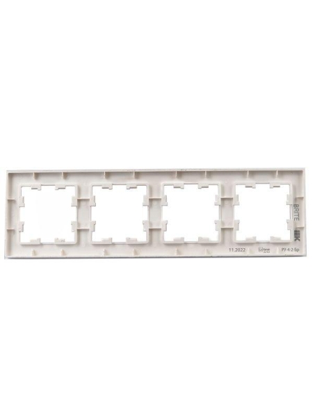 Рамка 4-м BRITE РУ-4-2-Бр стекло розовый матов. IEK BR-M42-G-31-K14