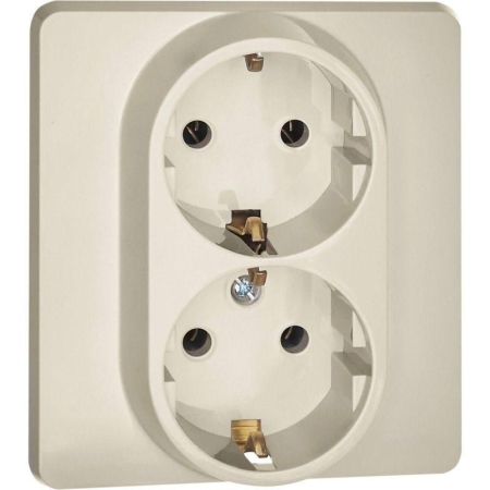 Розетка Inspiria 16А 250В 2х2P+E немецк. стандарт сл. кость IEK 673751