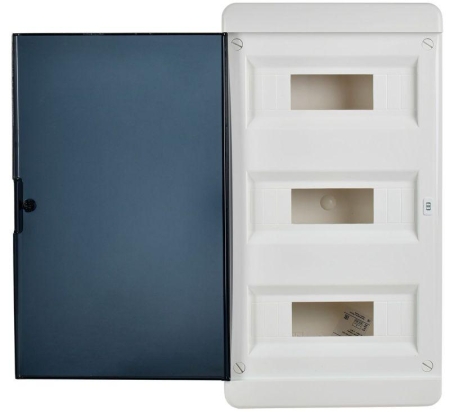 Корпус ЩРН-П-36 TEKFOR IP41 черн. прозр. дверь пластик. IEK TF5-KP12-N-36-41-K01-K03