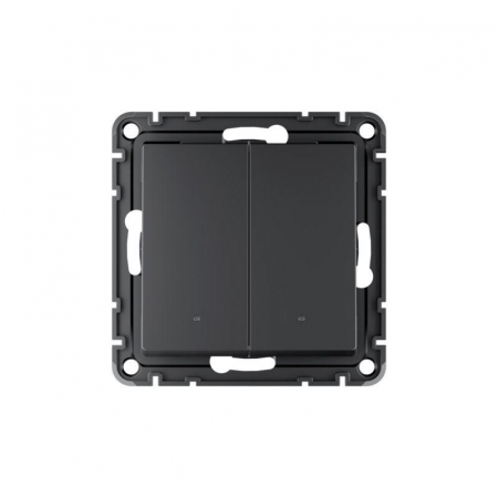 Выключатель 2-кл. AtlasDesign Smart 10А (сх. 5) L+N с подсветкой Zigbee механизм карбон SE ATN001053Z