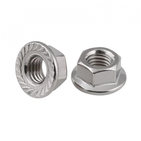 Гайка шестигранная с фланцем М6 DIN 6923 цинк. (пакет) (уп.40шт) Tech-Krep/Zitar 141608