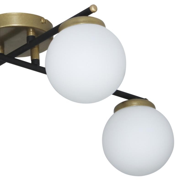 Светильник "Злата" 141 (плафон 8728) НСБ 01-4х25-101 G9 [ИМ] потолочн. черн.зол. Элетех 1005405280