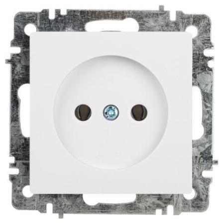 Розетка 1-м СП Accent 6-201-01 16А IP20 250В 2Р AL/CU бел. Intro Б0063653