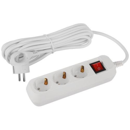 Удлинитель 3х5м с заземл. с выкл. ПВС 3х1 UDL-16-350-ES Greenline Эра Б0065066