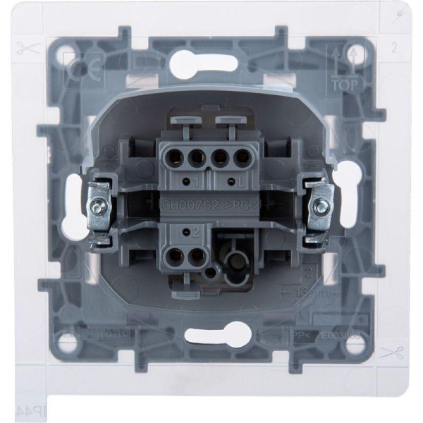 Переключатель 1-кл. Etika 10А IP44 250В безвинтов. зажимы сл. кость IEK 672307