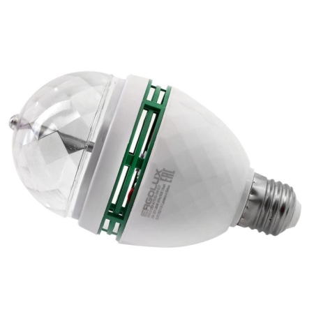 Лампа светодиодная DISCO 3Вт Е27 RGB 220-240В LED-A75DIS-3W-E27 Ergolux 14541
