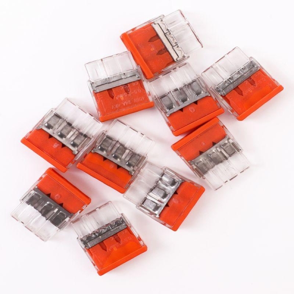 Строительно-монтажная клемма СМК с пастой Cu/Pb 3 пр. до 2.5мм 24А 450В 10шт V02-9W-2273-203 Volsten 15238