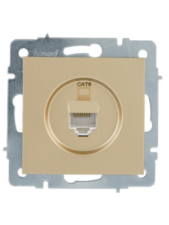 Розетка компьютерная VESNA зол. 140 LEZARD 742-3688-140