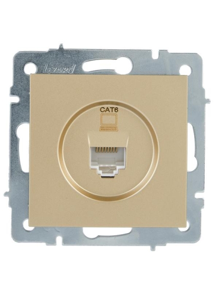 Розетка компьютерная VESNA зол. 140 LEZARD 742-3688-140