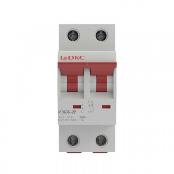 Выключатель автоматический модульный 2п B 16А 6кА MD63N YON MD63N-2PB16