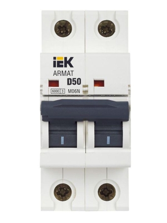 Выключатель автоматический модульный 2п D 50А M06N ARMAT IEK AR-M06N-2-D050