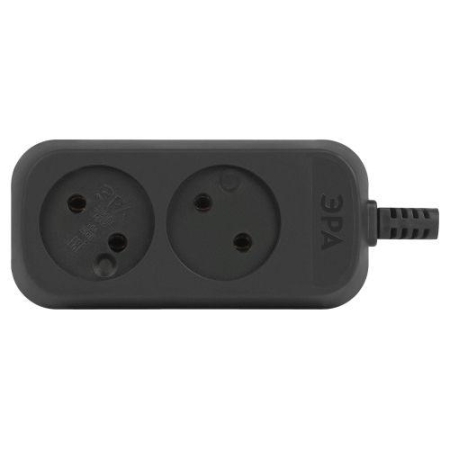 Колодка удлинителя KX-2-B 2-м без заземл. черн. Эра Б0061660