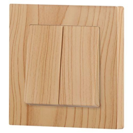 Переключатель 2-кл. СП Accent 6-107-11 10А IP20 250В AL/CU сосна Intro Б0063576