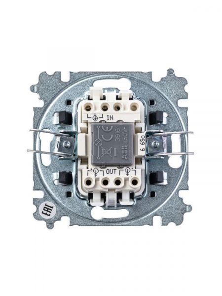 Переключатель 1-кл. СП Levit IP20 с подсветкой ориентацион. бел./ледяной ABB 2CHH590646A6001