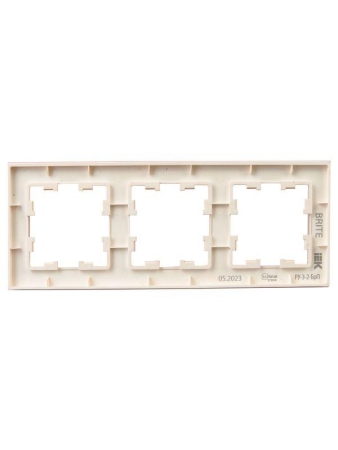 Рамка 3-м BRITE РУ-3-2-БрП стекло перс. матов. IEK BR-M32-G-31-K96