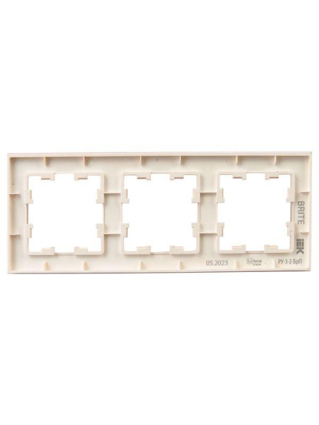 Рамка 3-м BRITE РУ-3-2-БрП стекло перс. матов. IEK BR-M32-G-31-K96