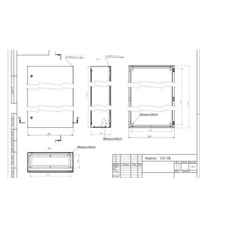 Корпус металлический ЩМП-100.65.25 1000х650х285 У2 IP54 OPTIMA c.10.6.2_5 Эра Б0061606