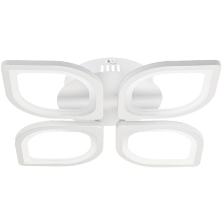 Люстра потолочная светодиодная диммируемая FLORENCE с ДУ 3 режима 370х370х80мм 86Вт 2700К/4200К/6400К 25кв.м бел. Ritter 52015 3