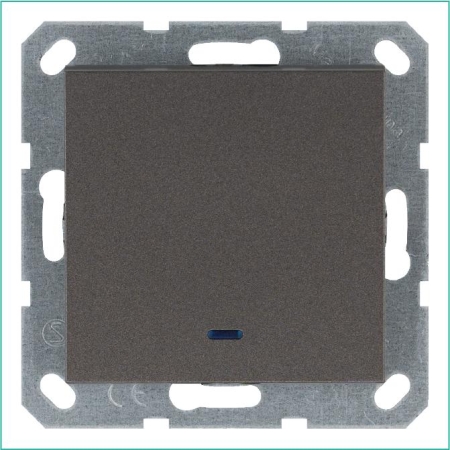 Выключатель 1-кл. 10А IP20 с подсветкой механизм мокко Jasmart G3011NZ