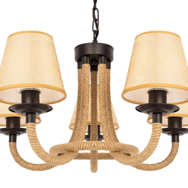 Люстра Corda 60Вт E14х5 IP20 Freya FR4402-PL-05-GB