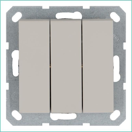 Выключатель 3-кл. 10А IP20 механизм тауп Jasmart G3031T