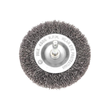 Щетка дисковая для дрели витая стальная проволока 75мм Kranz KR-91-1245