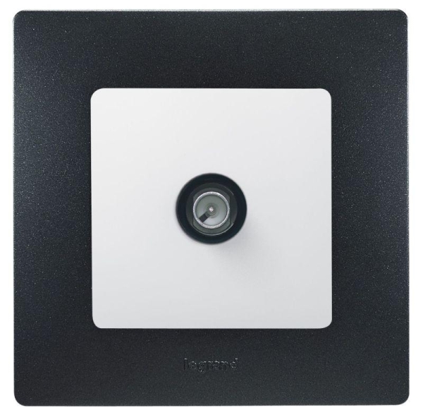 Розетка телевизионная оконечная TV СП Etika 5дБ 5-862МГц механизм бел. IEK 672265