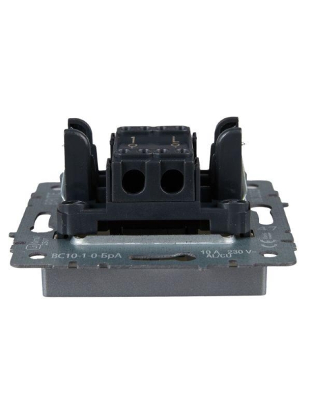 Выключатель 1-кл. СП BRITE ВС10-1-0-БрА 10А механизм алюм. IEK BR-V10-0-10-K47