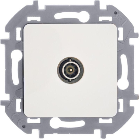 Розетка телевизионная проходная TV Inspiria 14дБ 5-862мГц механизм бел. IEK 673860