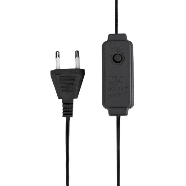 Гирлянда "Роса" 30м 300LED тепл. бел. IP20 230В с контроллером провод зел. Neon-Night 303-276