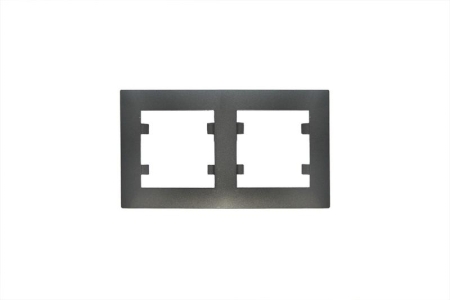 Рамка 2-м Karea RIZZ STAR дым. металлик Makel 88050702