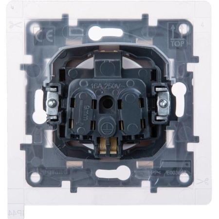 Розетка 1-м Etika 16А IP44 250В с заземл. защ. шторки с крышкой безвинтов. зажимы бел. IEK 672226