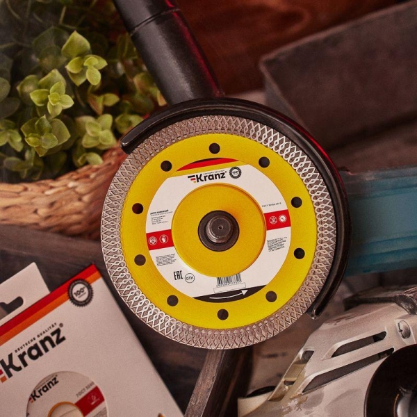 Диск отрезной алмазный ультратонкий 125х22.2мм Kranz KR-90-0141