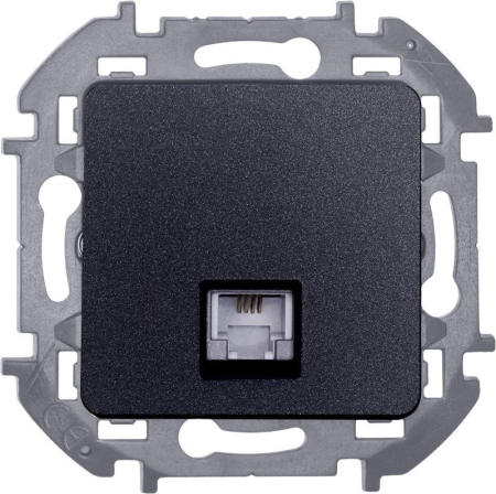 Розетка телефонная Inspiria RJ11 механизм антрацит IEK 673823