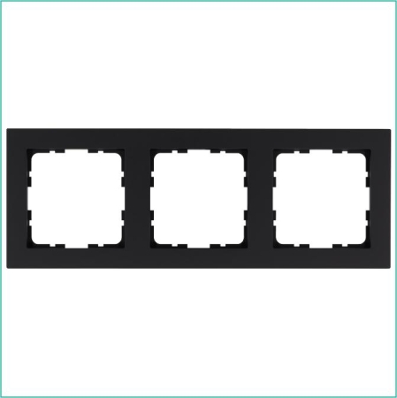 Рамка 3-м G-Classic черн. матов. soft touch Jasmart G1003PB