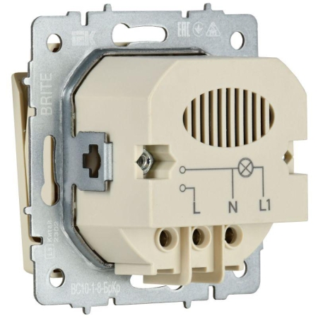 Выключатель карточный BRITE 30А ВС10-1-8-БрКр механизм беж. IEK BR-V11-0-10-K10