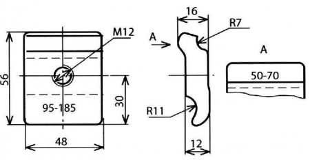 Плашка для седел (с резьбой) КС-008-1
