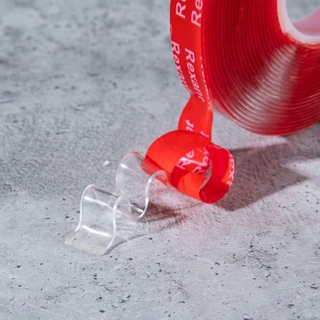 Лента клейкая двухсторонняя прозрачная на VHB акриловой основе 10ммх5м Rexant 09-6057