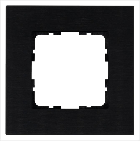 Рамка 1-м G-Metal метал. алюм. черн. Black Jasmart G1001AB
