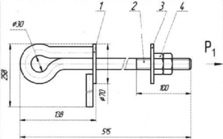 Узел крепления кронштейна КС-141