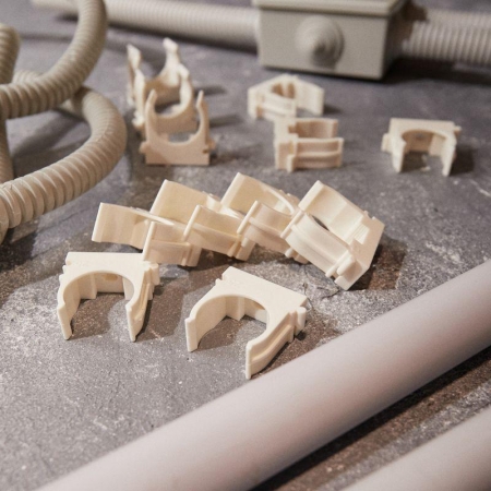 Держатель для труб (клипса) d25мм для монтажн. пистолета бел. Rexant 28-0425-3