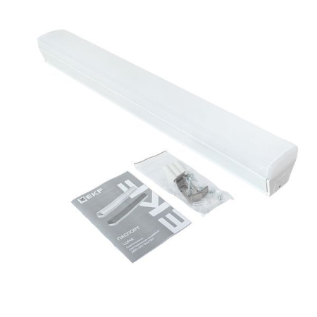 Светильник светодиодный ДБО-60 24Вт 4000К IP20 590х65х70 линейный бел. LUMA EKF LBL-60-24-W-4000